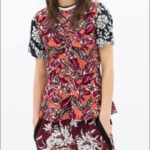 🍊 Colorful Zara patterned art top